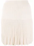 Alaïa Pre-Owned 1990s cable knit miniskirt - Neutrals