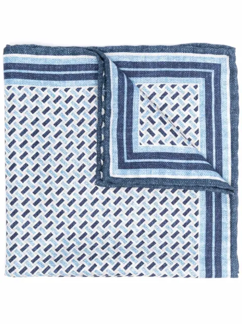 Brunello Cucinelli pañuelo de bolsillo con estampado geométrico