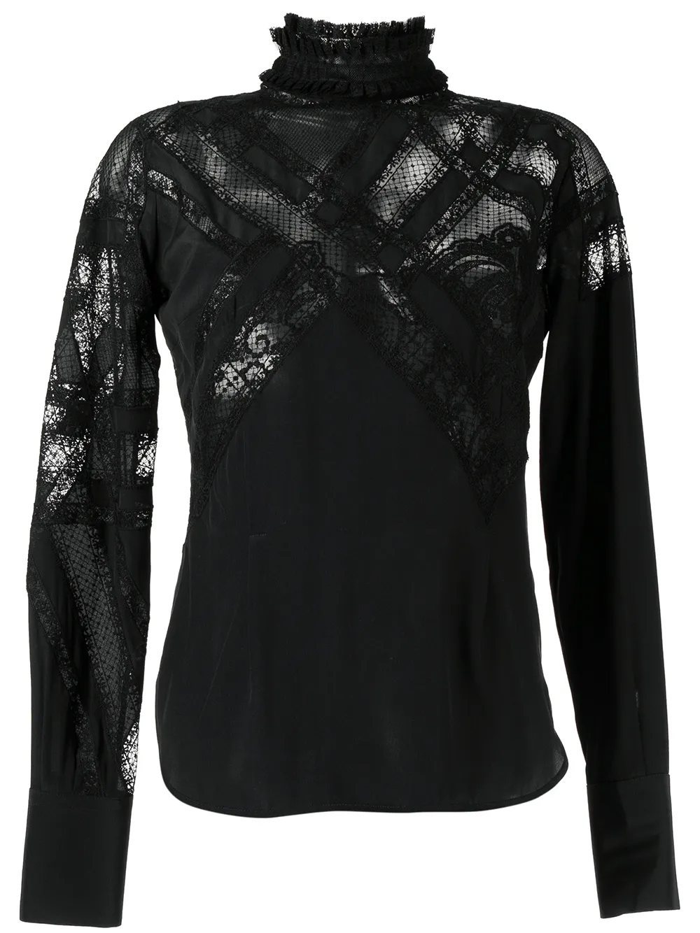 

Ermanno Scervino blusa con cuello de tortuga - Negro