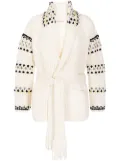 Ermanno Scervino diamond embroidered cardigan - White