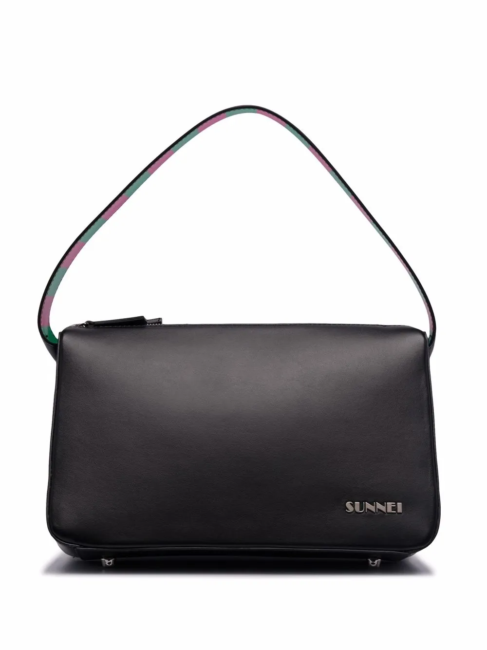 Sunnei tote con detalle de rayas - Negro