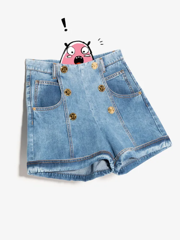 Balmain hot sale jean shorts