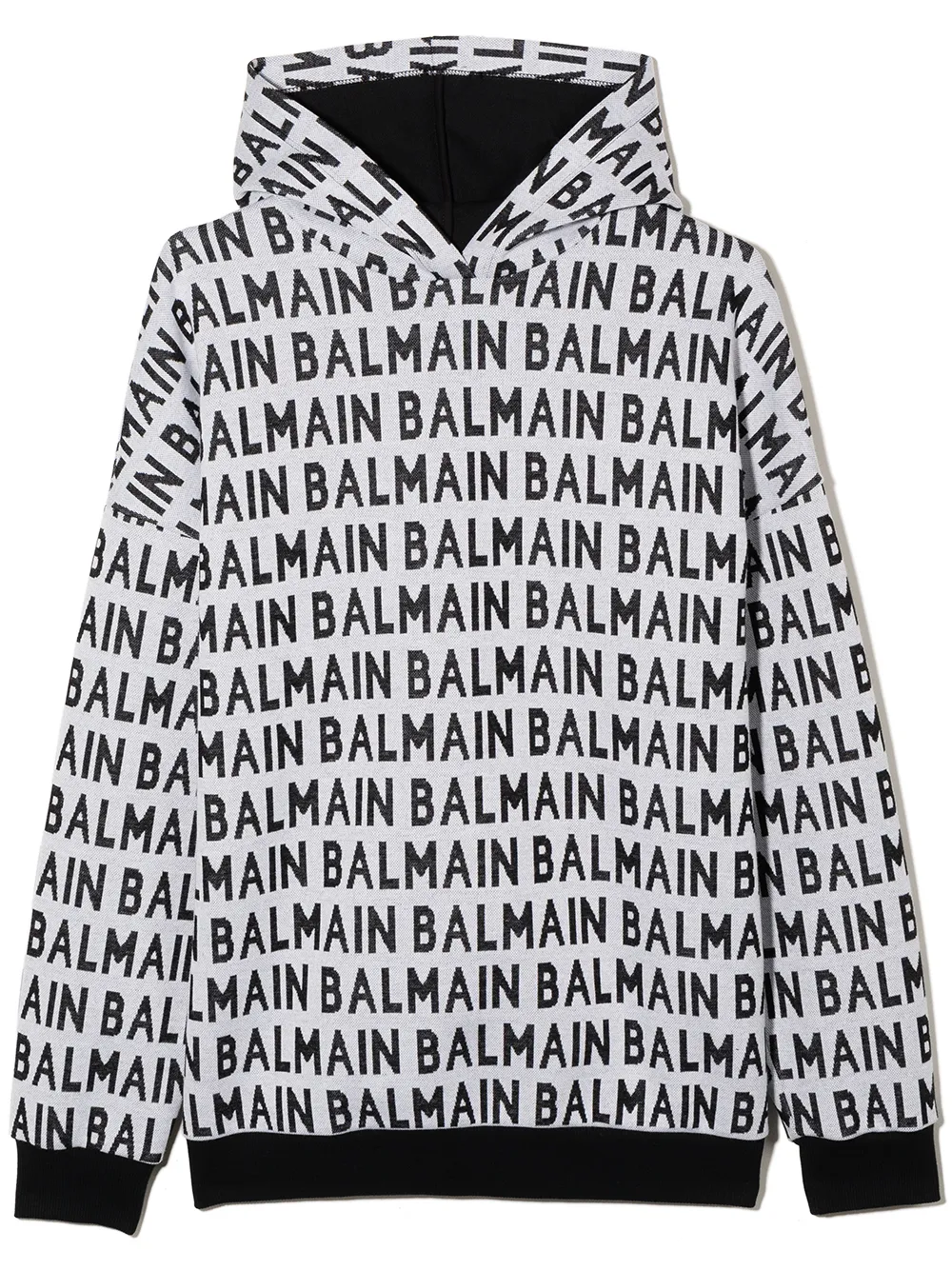 

Balmain Kids hoodie con logo estampado - Gris