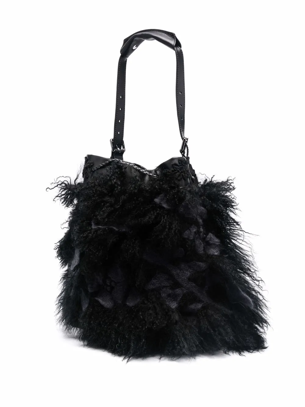 фото Numero 10 shearling-trim tote bag