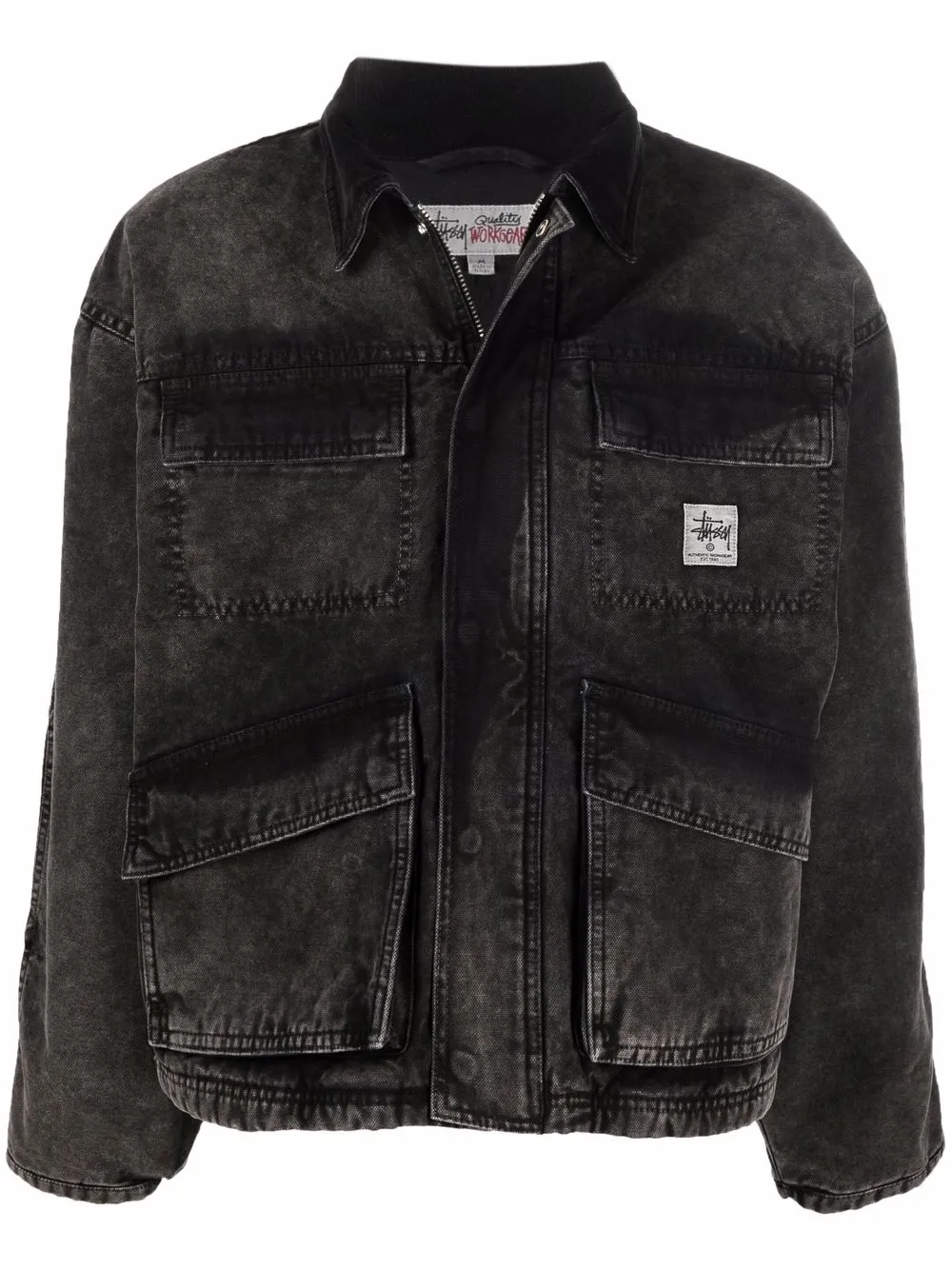 Stussy куртка с нашивкой-логотипом