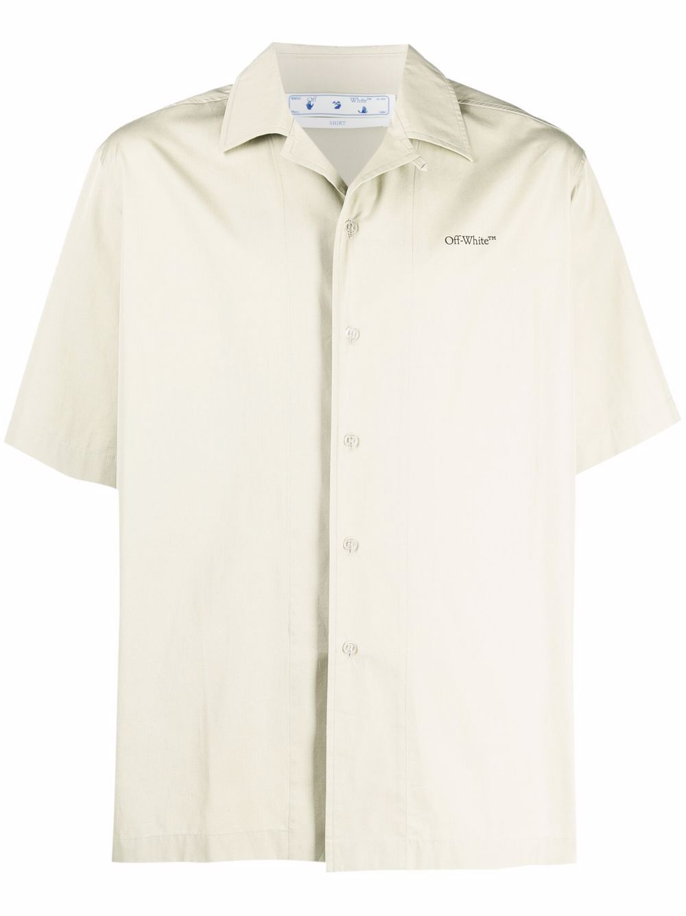 фото Off-white рубашка с короткими рукавами и принтом