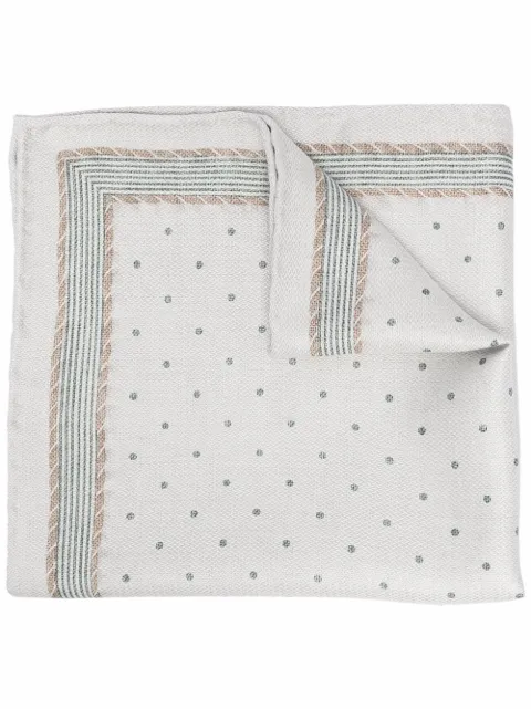 Brunello Cucinelli spotted silk handkerchief