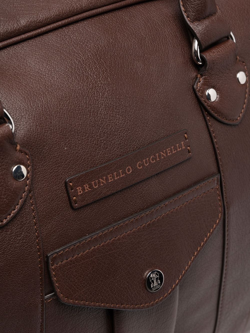 фото Brunello cucinelli дорожная сумка с нашивкой-логотипом