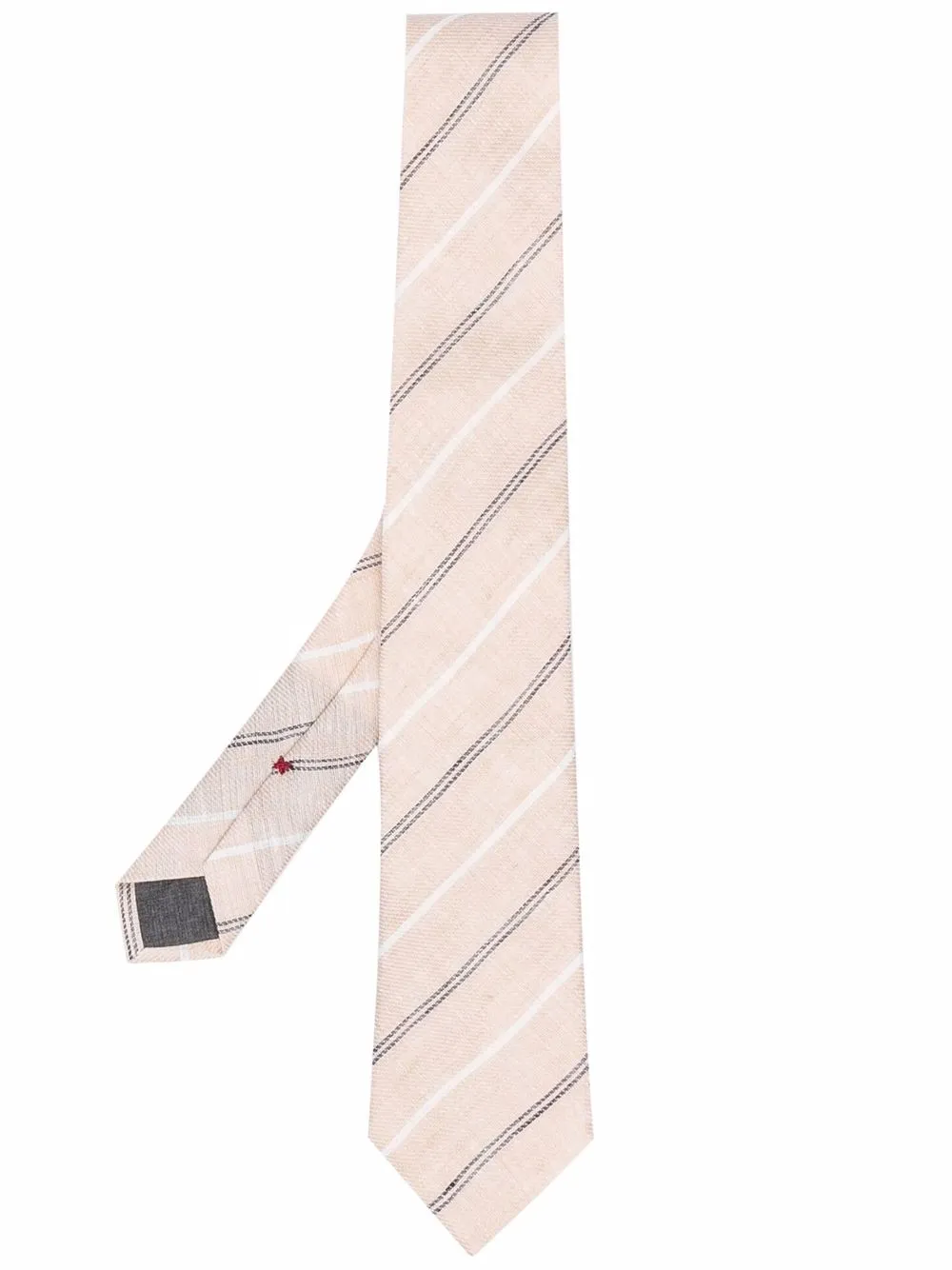 Brunello Cucinelli stripe-print tie | Neutrals | Image 1