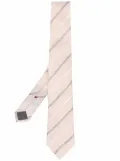Brunello Cucinelli stripe-print tie - Neutrals