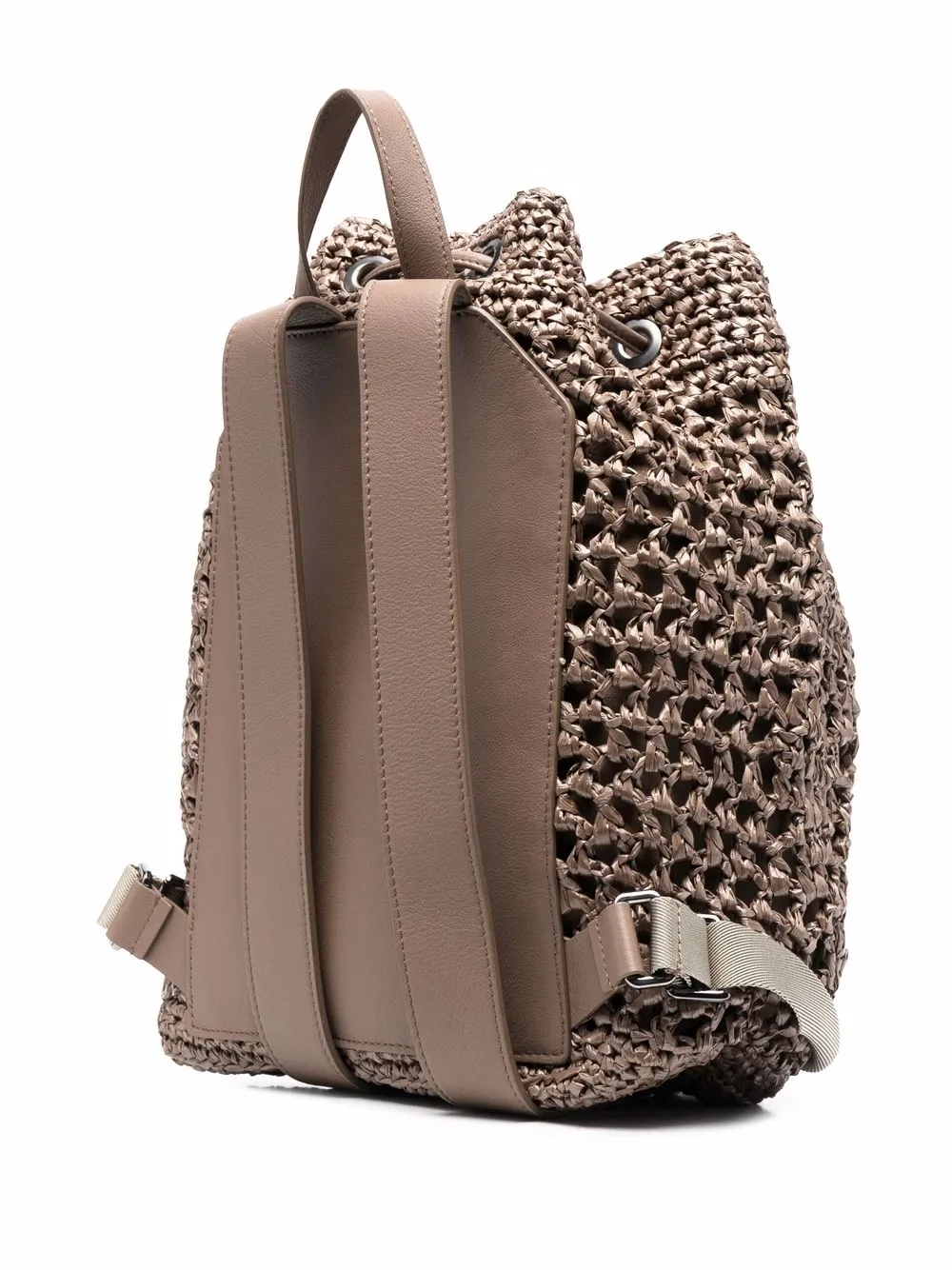 brunello cucinelli 编织钩编针织双肩包