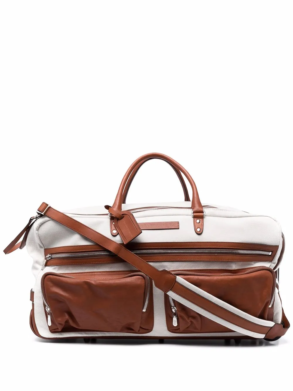 Brunello Cucinelli leather-panelled Holdall With Wheels - Farfetch