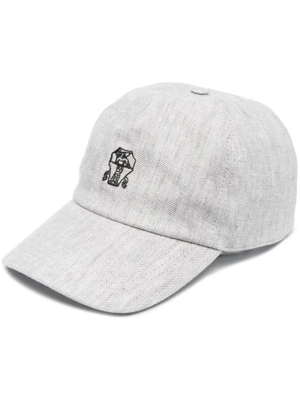 

Brunello Cucinelli gorra con logo bordado - Gris