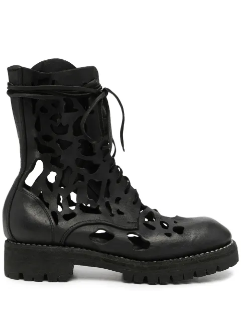 Guidi cut-out lace-up boots