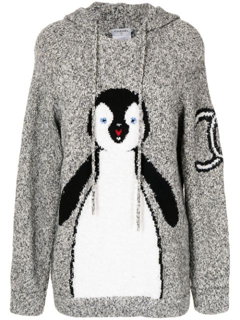 CHANEL 2007 penguin drawstring hoodie Women