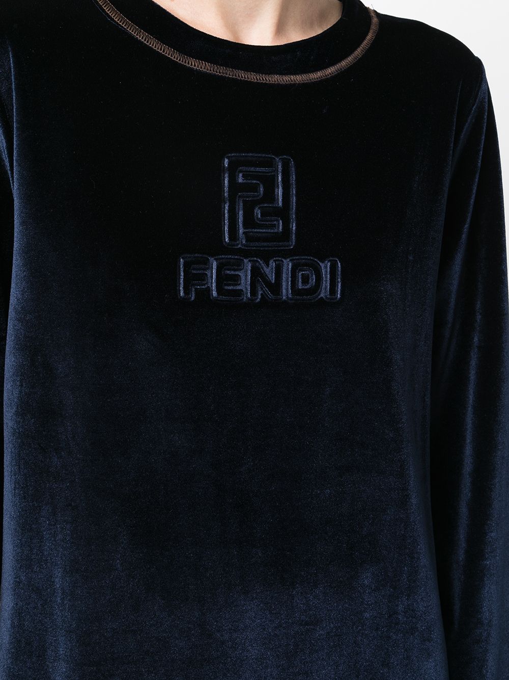 фото Fendi pre-owned футболка 1990-х годов с длинными рукавами и логотипом