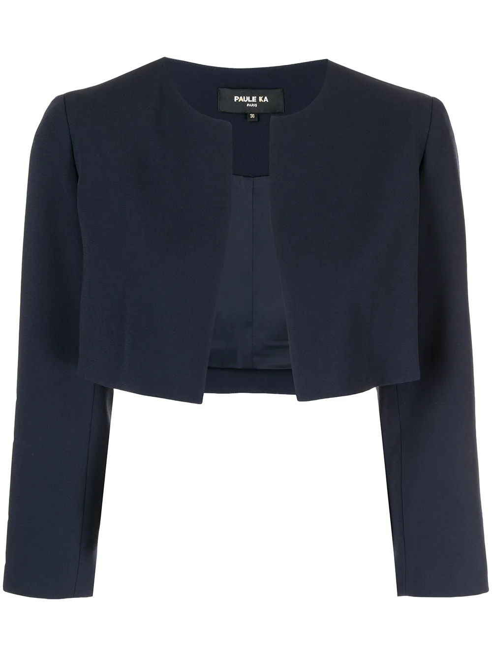 

Paule Ka open-front cropped jacket - Blue