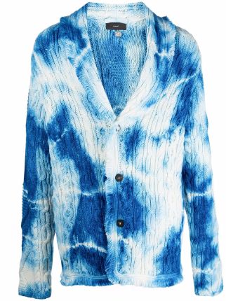 tie dye knit cardigan