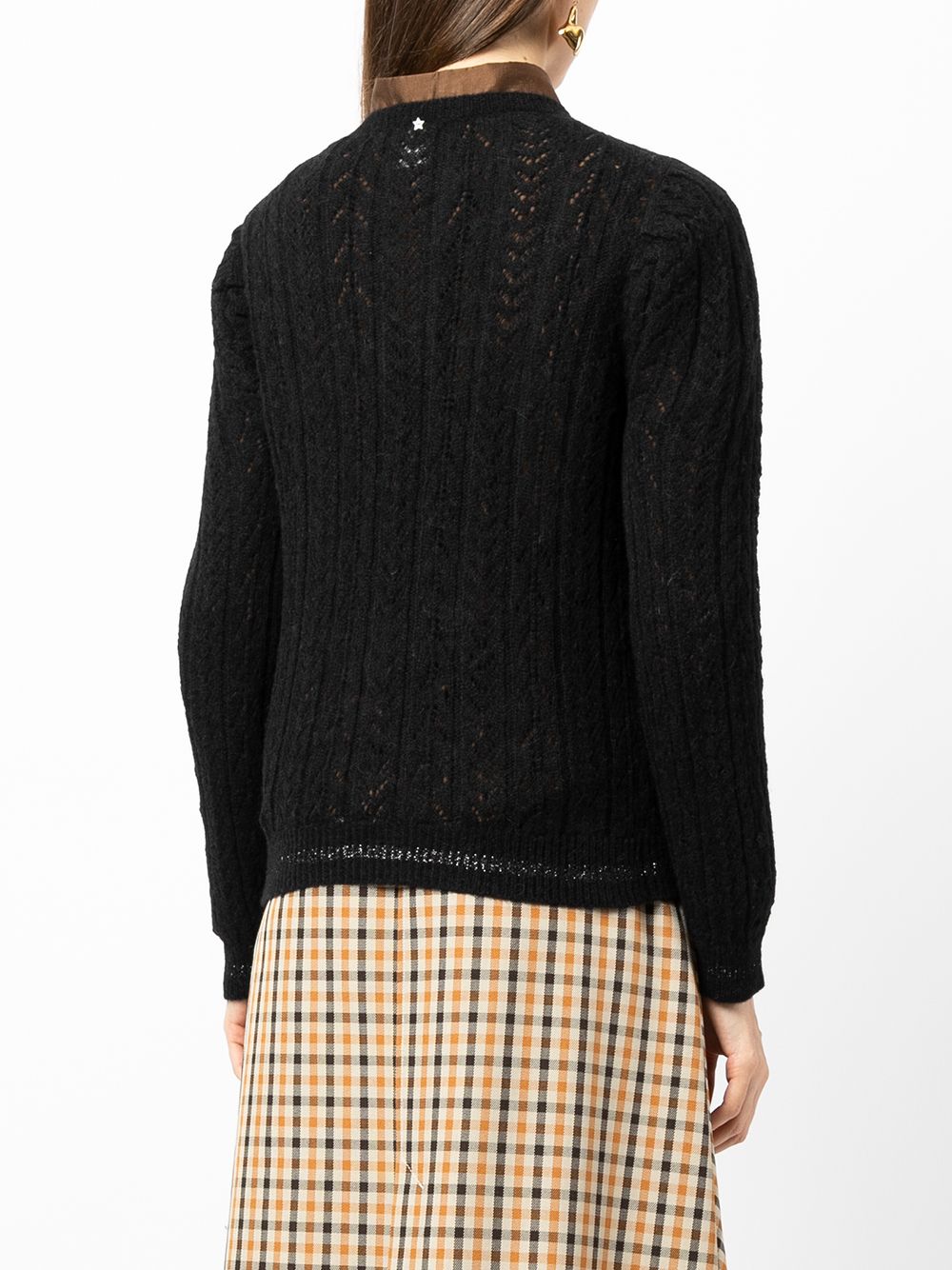 Shop Lorena Antoniazzi Open-knit Jumper In 0999 Black