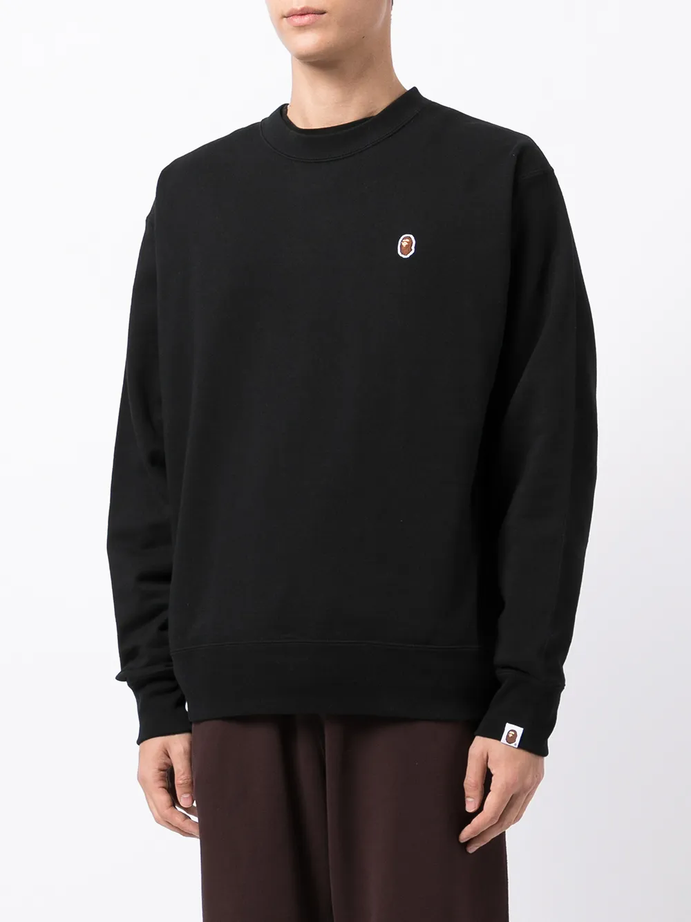 A BATHING APE® Embroidered Logo Cotton Sweatshirt - Farfetch