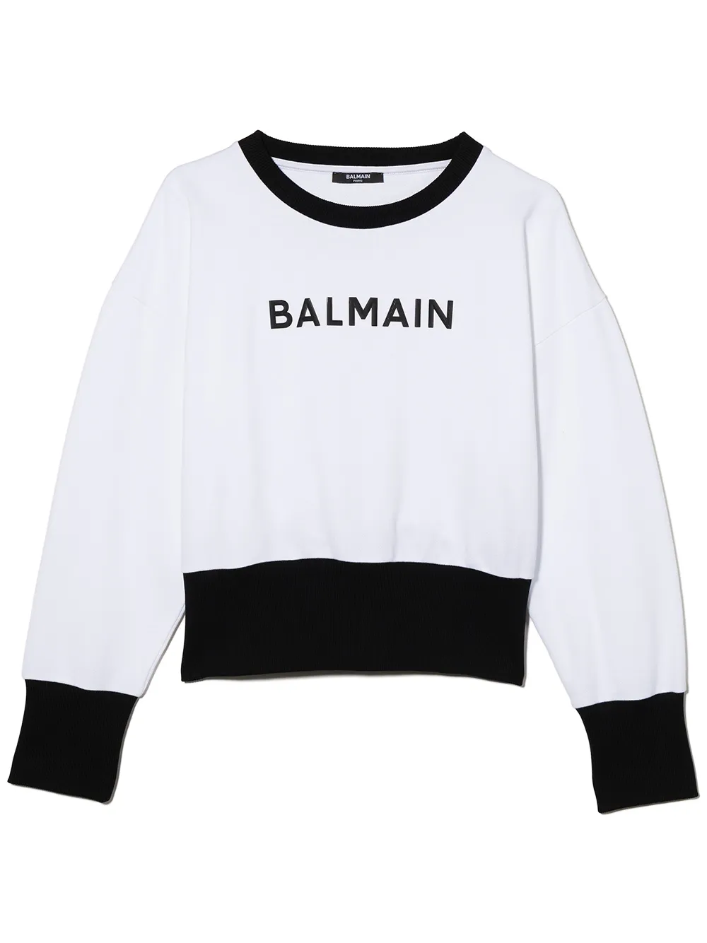 

Balmain Kids logo-print cotton sweatshirt - White