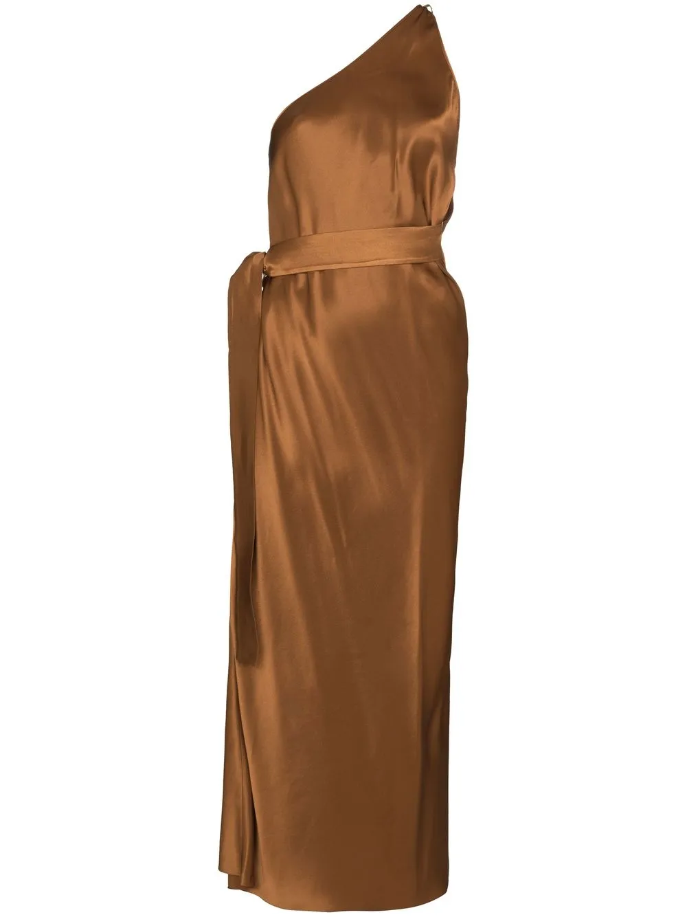 

Materiel one-shoulder ruched maxi dress - Brown