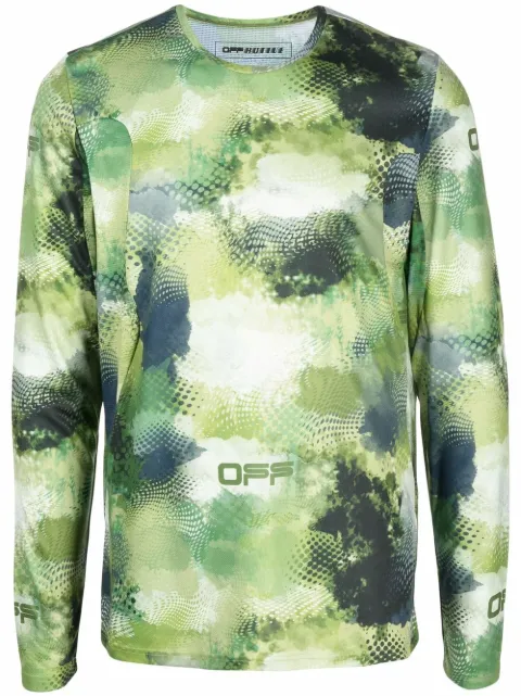 Off-White abstract print long-sleeved T-shirt