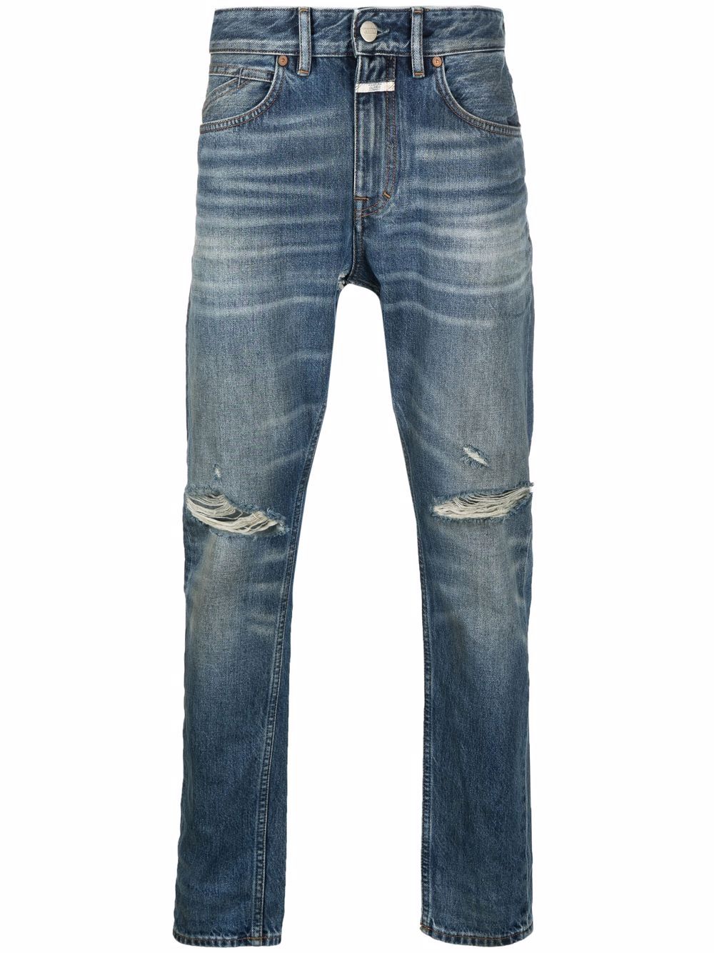 фото Closed узкие джинсы с эффектом потертости