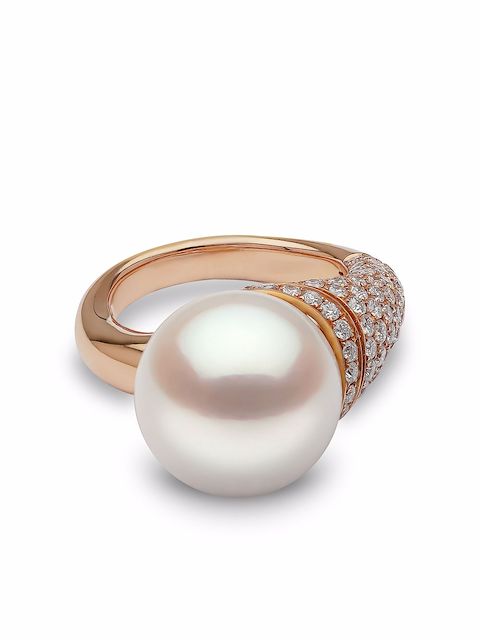 Yoko London 18kt rose gold Aurelia South Sea Pearl and diamond ring