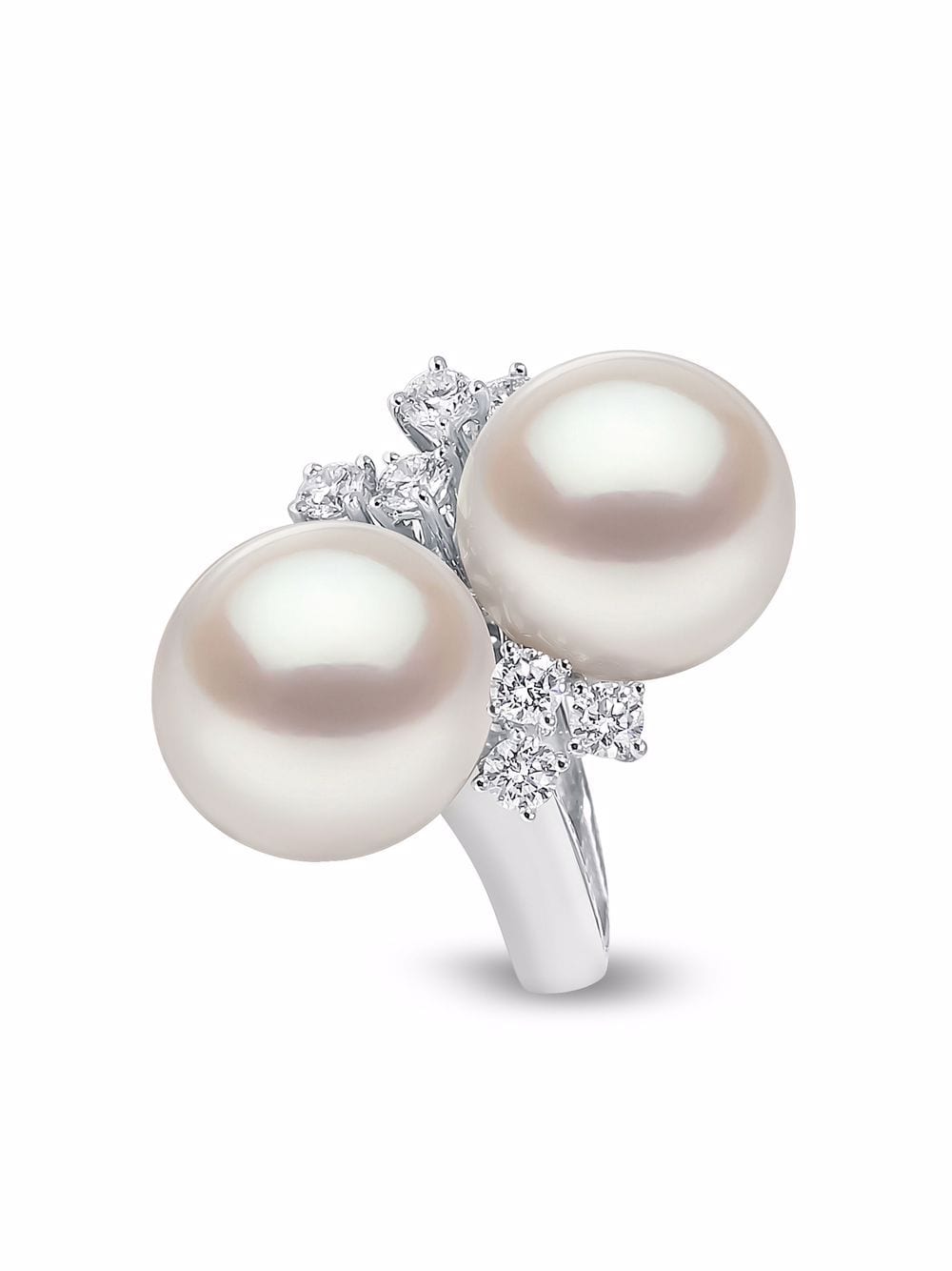 Shop Yoko London 18kt White Gold Baroque South Sea Pearl And Diamond Ring In Silber