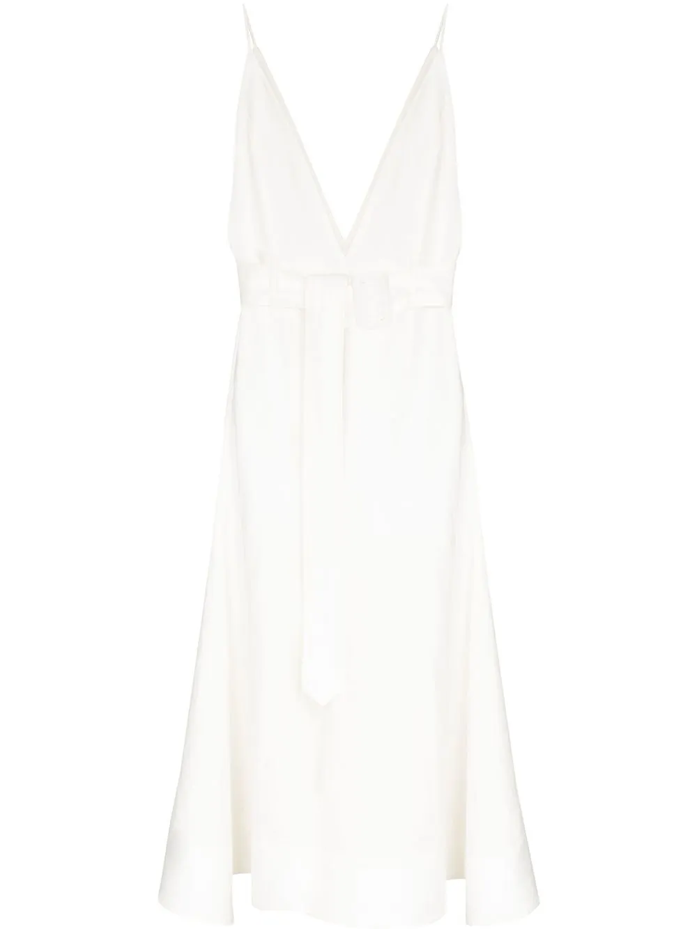 

Materiel vestido largo con escote en V pronunciado - Blanco