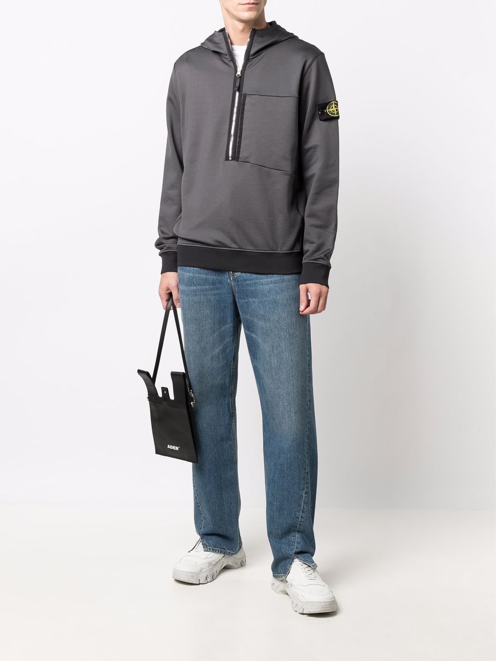 фото Stone island худи на молнии с нашивкой compass