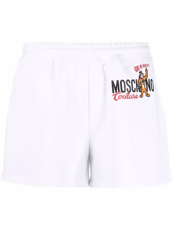 Moschino X Kellogs' Logo-printed Track Shorts in White