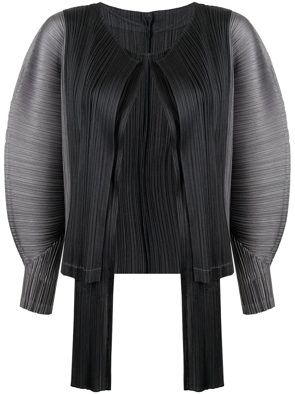 Pleats Please Issey Miyake плиссированный топ с длинными рукавами