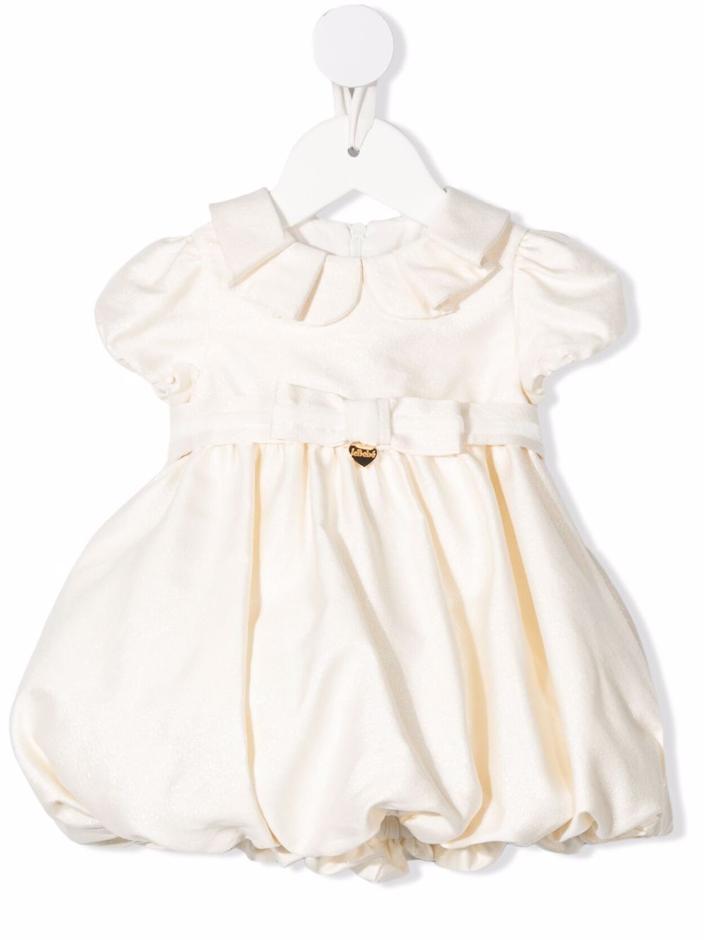 фото Le bebé enfant logo-plaque bow-detail dress