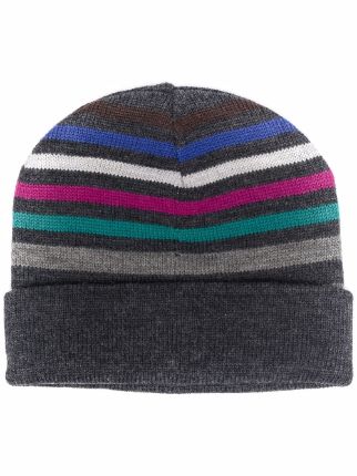 paul smith striped beanie hat