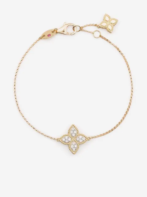 Roberto Coin 18kt yellow gold Princess Flower diamond bracelet
