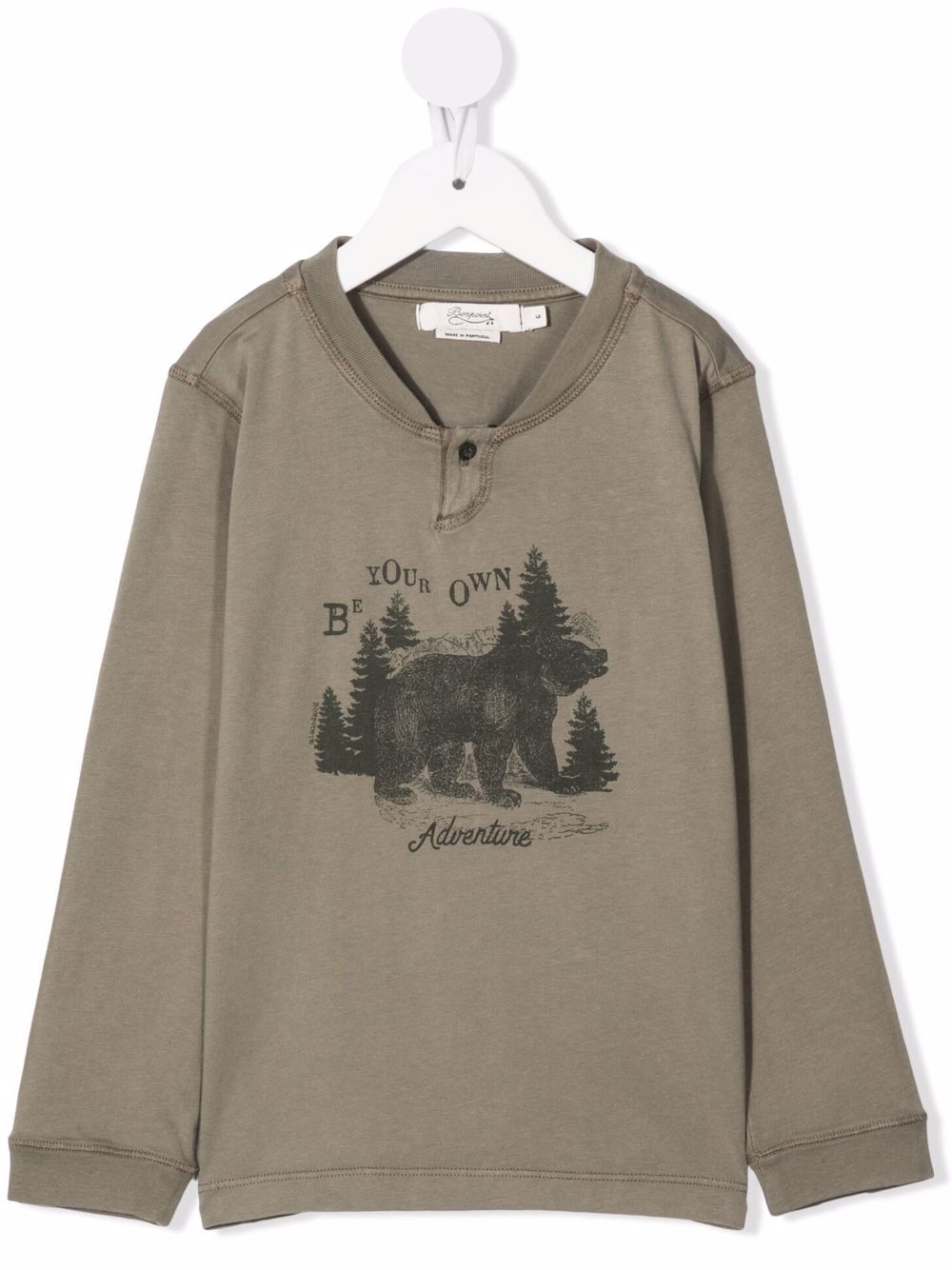 

Bonpoint Bear print distressed sweatshirt - Grey