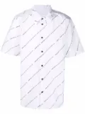 Helmut Lang logo-print cotton shirt - White