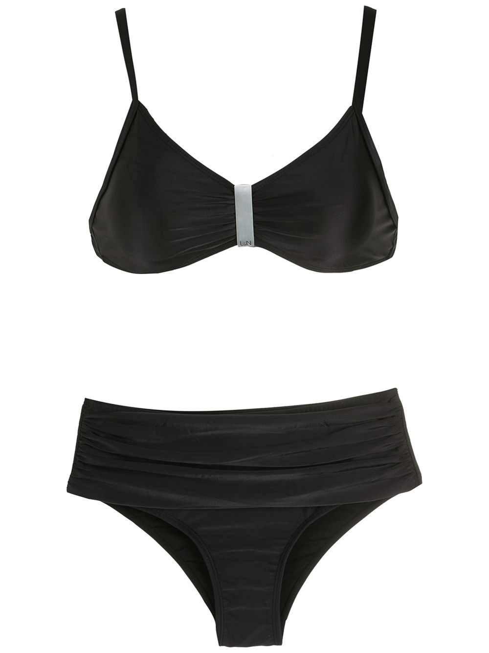 Lygia & Nanny Anne ruched bikini - Black