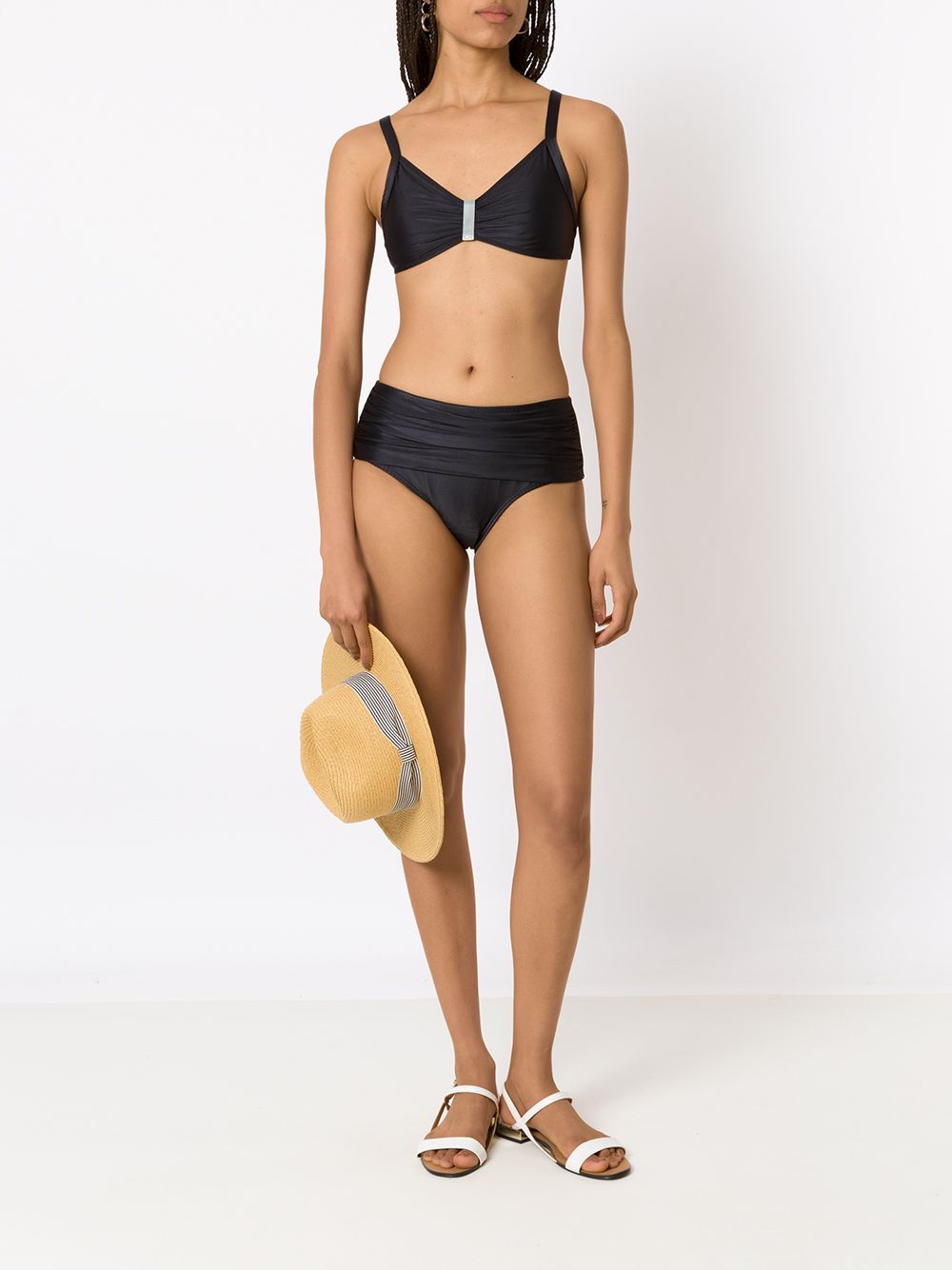 Lygia & Nanny Bikini met ruches - Zwart