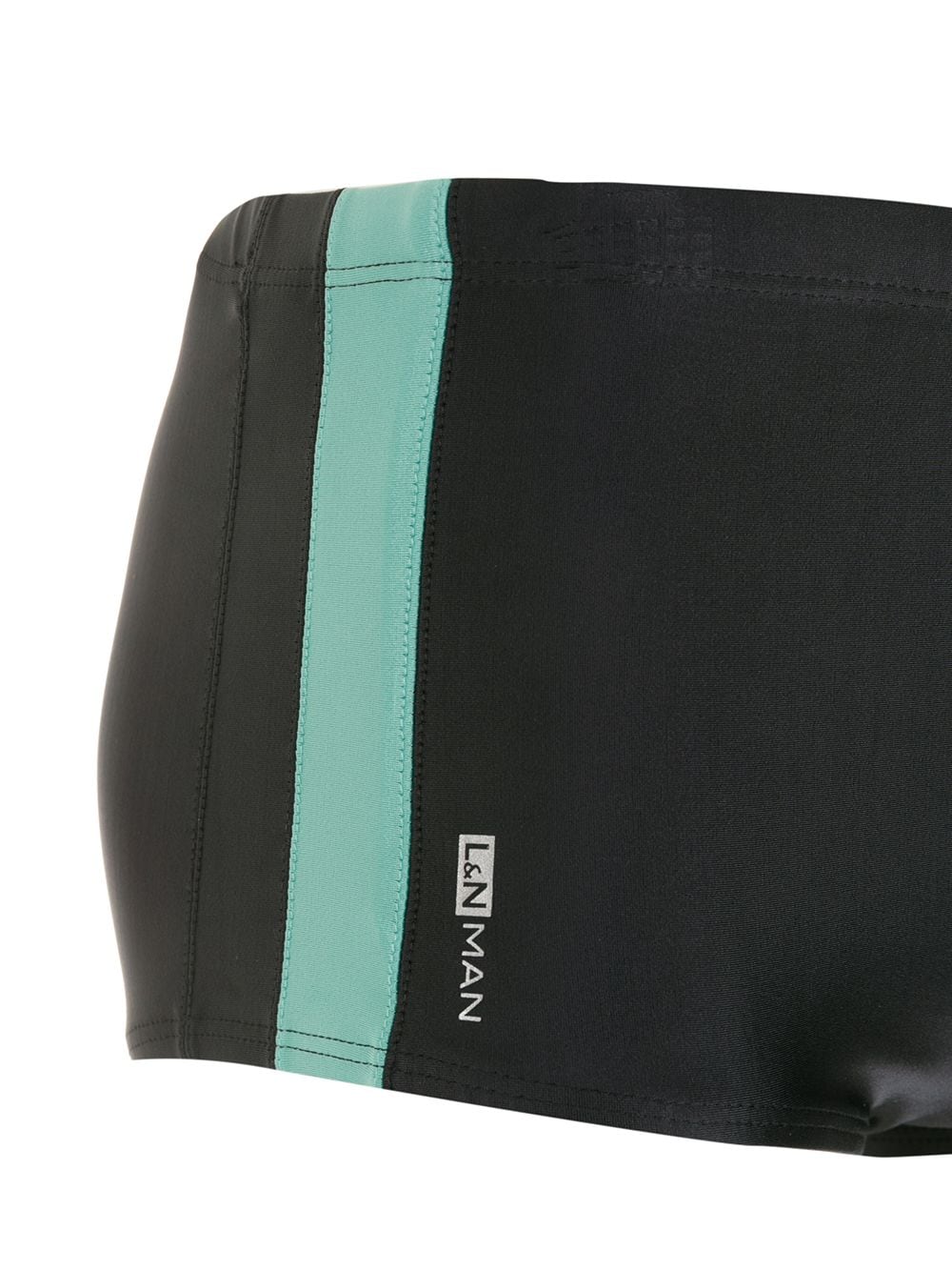 Shop Lygia & Nanny Side-stripe Swim Shorts In Black