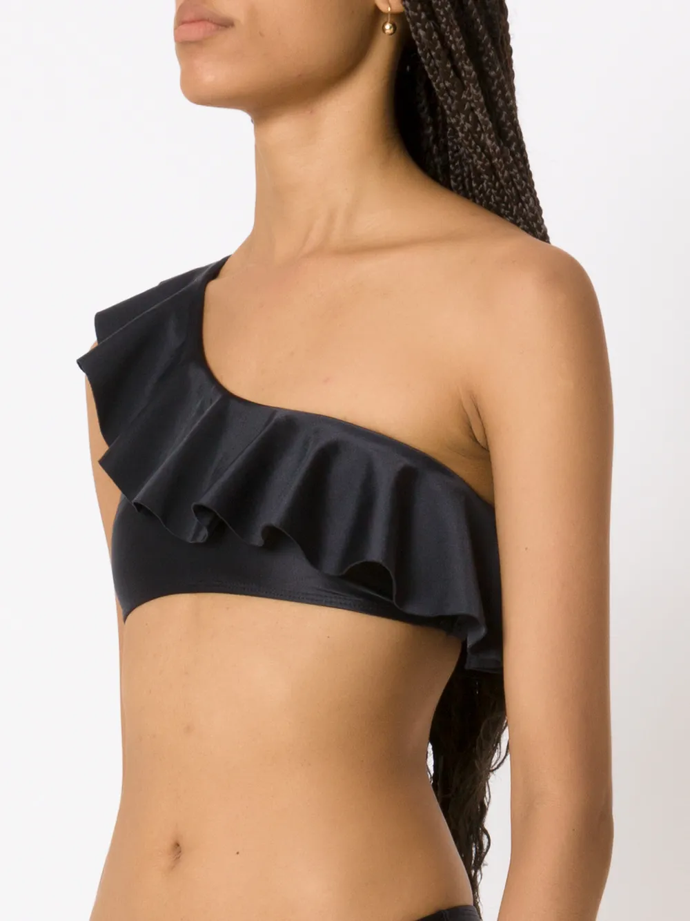 Lygia & Nanny Martina One-shoulder Bikini Top In Black
