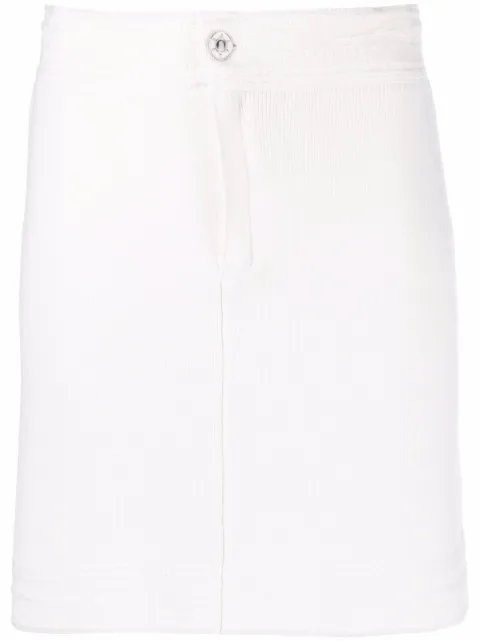 Barrie contrast-stitch mini skirt