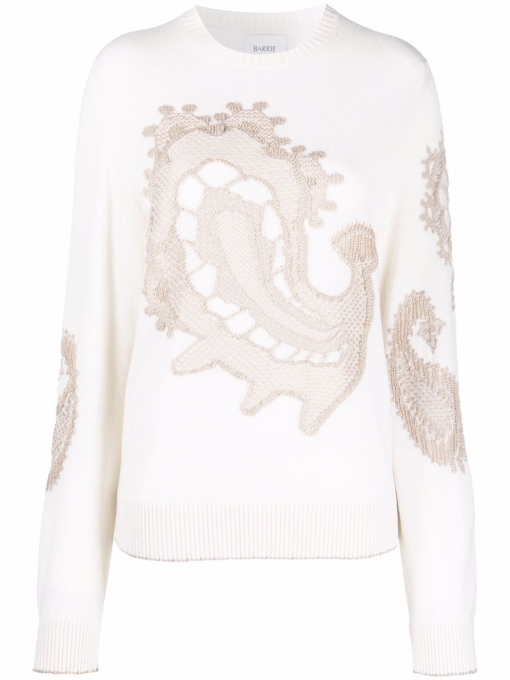 Barrie fine-knit paisley-pattern Jumper - Farfetch