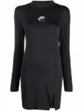 Nike Swoosh-embroidered sweater dress - Black