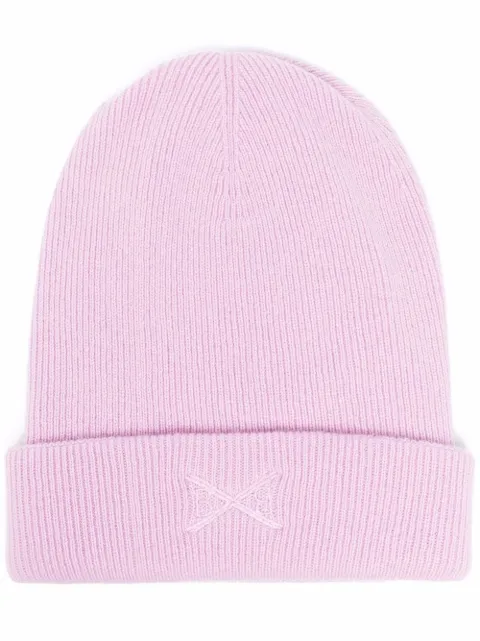 Barrie embroidered cashmere beanie