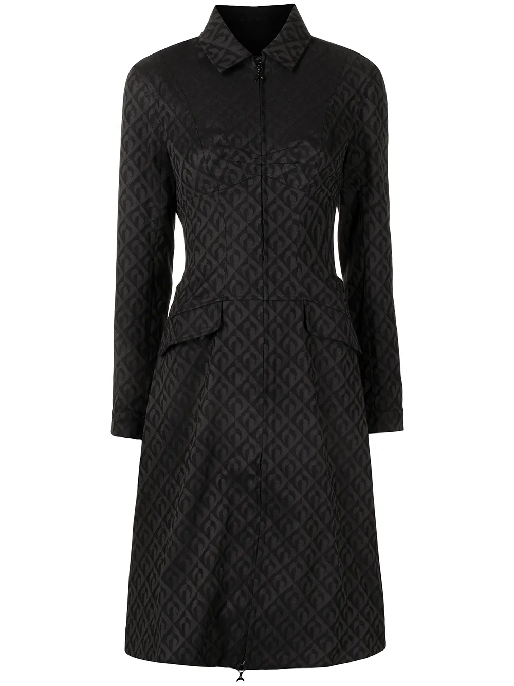 Marine Serre платье-рубашка на молнии