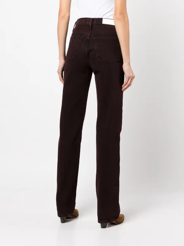 Shop RE/DONE velvet straight leg jeans 