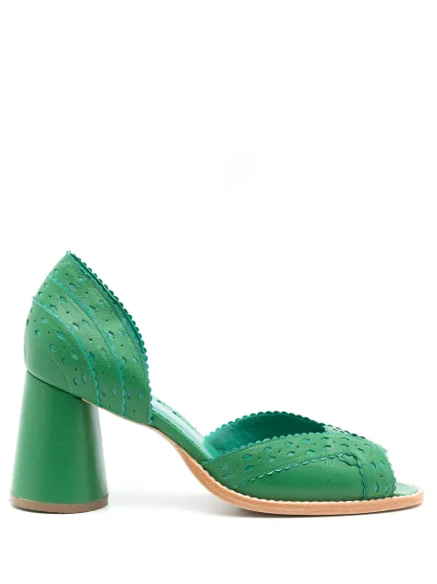 Sarah Chofakian Secret Garden leather pumps 